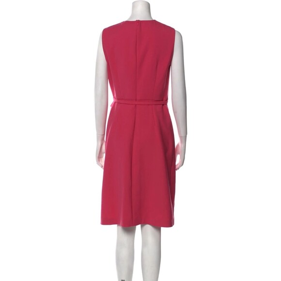 NWT. $3875 OSCAR DE LA RENTA Pleated Skirt Stretch Dress SIZE US 6. Pink - Picture 10 of 16